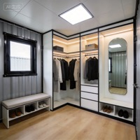 Maison conteneur standard de 20 pieds, isolée et préfabriquée, pour bureau, chantier et dortoir