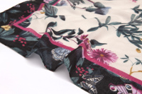 Écharpes et châles ethniques en modal twill de qualité supérieure, design personnalisé, 90 g/m², écharpe en modal avec franges sur tous les côtés pour anniversaire, fête ou événement