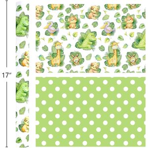 Baby Animal <b>Wrapping</b> <b>Paper</b> Jungle Theme 17 Inch X 16.5 Feet Eco-Friendly Gift Wrap Baby Shower Craft Use - Product Image 4