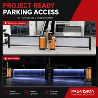 PASVISION Seg Barrière publicitaire lumineuse, Radar intelligent télécommandé, pour la publicité, la livraison et le contrôle du stationnement, en acier inoxydable