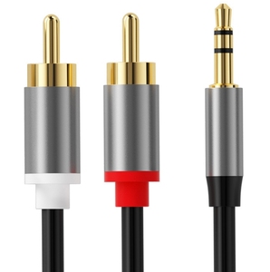 Bán Buôn Tinh Khiết Đồng PVC Kép Vàng-Mạ 3.5Mm Stereo AUX Nam Kép 2 RCA Nam Âm Thanh <span class=keywords><strong>Y</strong></span> Cáp Cho Microphone Loa - Product Image 6