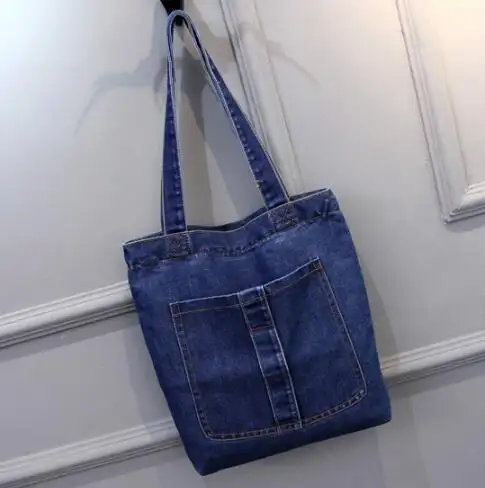 Women's Soft Jeans Cloth Bags Casual Handbag Tote Bag Simple Bags