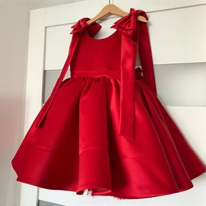 Robe de princesse sans manches pour filles, <span class=keywords><strong>avec</strong></span> <span class=keywords><strong>un</strong></span> grand nœud rouge, pour fête d'anniversaire, robe de soirée formelle - Product Image 2