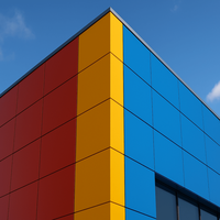 Panneau composite en aluminium Alucobond résistant au feu 4 mm, panneau ACP, panneau ACM, revêtement mural extérieur de bâtiment, façade, fabricant de panneaux composites en aluminium