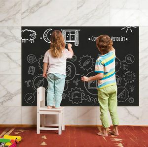 FOSKA 45cm X 2m Blackboard Decal Eco-friendly CPP Wall Sticker Board <strong>Wallpaper</strong> with 5 Colorful Chalks for All Smooth Surfaces - Product Image 6
