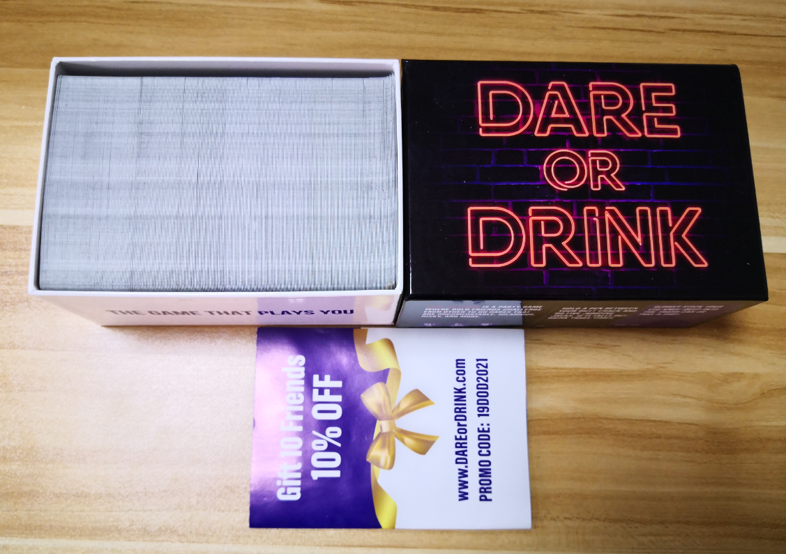 Высококачественные картонные бумажные игровые карты, потрясающие забавные игры для напитков, разработанные на заказ Потрясающие карты для напитков