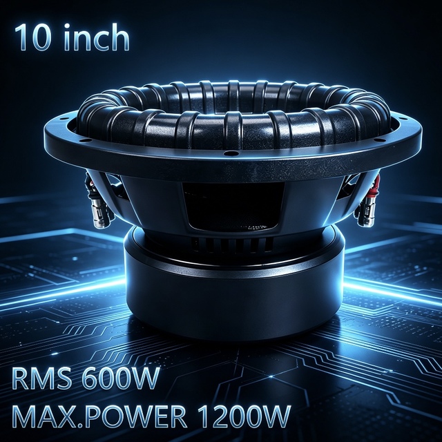 RMS 600W Car Subwoofer Customized Bass Speakers for Car Audio Systems DC 12V 1 Year Warranty High Quality Car Woofers 10inch