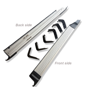 Marchepied latéral argenté à installation facile pour Nissan Y61 4 portes avec cadre de support pour accessoires de voiture - Product Image 4