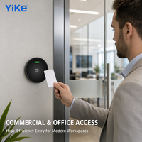 Perangkat Kontrol Akses Pembaca Kartu RFID IC Bundar, Pembaca Kartu Pintar Nirkabel TTLOCK APP untuk Kantor Apartemen Pintar