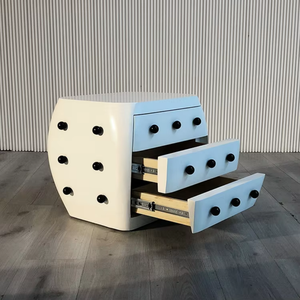 Table de chevet moderne de luxe en <span class=keywords><strong>patchwork</strong></span> |   Table de chevet en bois massif récupéré pour la décoration de chambres d'hôtel d'art et de penthouse urbains - Product Image 5