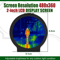 Lunette thermique tactique portable avec télémètre 320x240 12um 50Hz Pulse IP65 275g Monoculaire de chasse extérieur infrarouge étanche