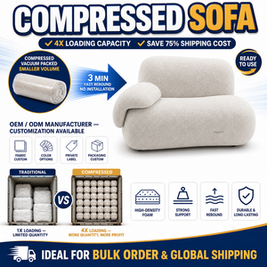 MagiSofa Inflatable Boucle <b>Sofa</b> One Seat Modular Cushion Back Curved Arm Minimalist Design Living Room Furniture - Product Image 1
