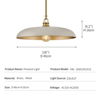 Suspension moderne style nordique crème, luminaire de salle à manger en laiton mat beige, abat-jour en forme de dôme, lampe LED suspendue rétro en forme de dôme