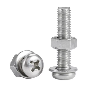 Viti a <span class=keywords><strong>Croce</strong></span> con <span class=keywords><strong>Testa</strong></span> Tonda e Guarnizione in Acciaio Inox 304 di Alta Qualità, Made in China - Product Image 3