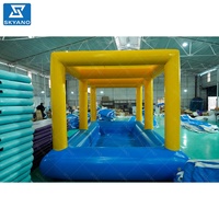 Aufblasbarer Swimmingpool mit Sonnenschutzzelt Aufblasbarer Kinderpool Bällebad