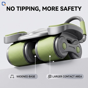 <span class=keywords><strong>Rodillo</strong></span> Abdominal de Alta Resistencia con 4 Ruedas y Soporte para Codos, Equipo de <span class=keywords><strong>Entrenamiento</strong></span> de Core con Rebote Automático Inteligente para Fitness - Product Image 2