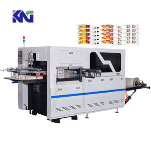 Machine automatique de découpe et de rainurage de papier en rouleau pour coupelles à glace, gobelets à café et à glace, avec moteur à engrenages et roulement central - Product Image 1