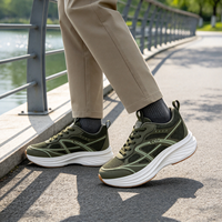 Fabricant de chaussures de sport pour hommes OEM ODM, baskets à semelle épaisse, respirantes, en mesh, à lacets, chaussures de sport décontractées