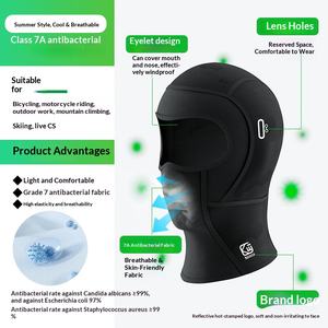 Masque de protection antibactérien Kewig 7A, masque facial avec trous pour lunettes, masques Shiesty pour moto, cyclisme, sport - Product Image 2
