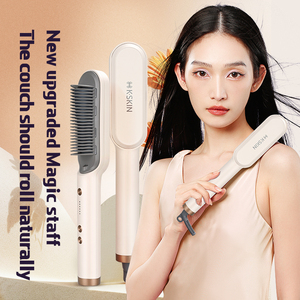 Lisseur à cheveux avec ions négatifs, chauffe rapide, OEM ODM, 5 niveaux de température, poignée résistante à la chaleur, lumière LED - Product Image 5