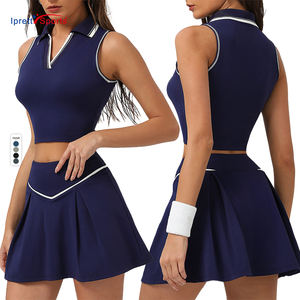 Conjuntos Deportivos sin Mangas para Mujer, Ropa de Entrenamiento y Bádminton Casual, Falda de Tenis con Short para Yoga, Fitness y Deportes al Aire Libre - Product Image 2