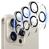Protection d'objectif d'appareil photo pour iPhone 16 Plus, n'altère pas les prises de vue nocturnes, verre trempé HD pour iPhone 16 Pro Max 15 14 13 12