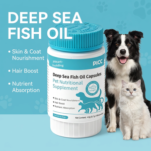 Cápsulas de Aceite de Pescado de Aguas Profundas de Alta Pureza para Perros y Gatos, Suplemento Omega-3 EPA DHA para un Pelaje Brillante y Refuerzo del Sistema Inmunitario - Product Image 1