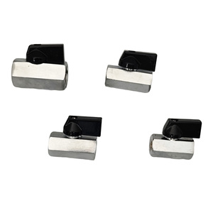 Mini Válvula de Bola de Latón de Vástago Corto 1/8\" 1/4\" 3/8\" 1/2\" Rosca BSP Macho/Hembra Interna/Externa Manual para Agua - Product Image 6