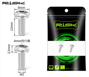 Vis de <span class=keywords><strong>fixation</strong></span> pour porte-<span class=keywords><strong>bidon</strong></span> en alliage de titane RISK, M5x12mm avec rondelle, conçue pour une <span class=keywords><strong>fixation</strong></span> sécurisée des bouteilles d'eau et des pompes - Product Image 6