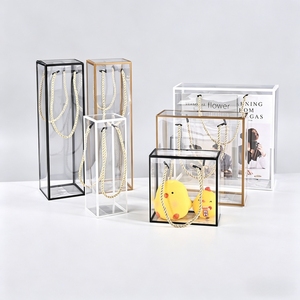 Clear Transparent PET Packaging <b>Boxes</b> Custom LOGO <b>Plastic</b> Gift <b>Boxes</b> for Daily Gifts Cosmetics Crafts Candles - Product Image 1