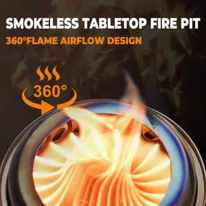 Smokeless <strong>Wood</strong> Firepit <strong>burner</strong> Steel Tabletop Fire Pit Wooden Burn Stoves Camping Grill Round Mini Tabletop Bonfire Stove - Product Image 4