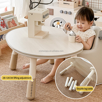 Table et chaise en bois de style moderne, réglables en hauteur, pour tout-petits, bureau pour enfants pour la maison ou la garderie, style dessin animé