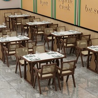 Meubles de restaurant commerciaux en gros, OEM ODM, design français, restauration, cafétéria, stand à café, sièges, table à manger, ensemble de chaises