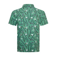 Tissu tissé respirant de haute qualité OEM Design Sublimation Golf Print Low quantité minimale de commande Men's for Shirts