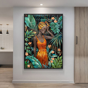Cuadro de Iliadis, Paisaje en Acuarela, Pintura Abstracta sobre Lienzo, Arte Vintage, Póster de Mujer Africana Negra, Impresión HD, Tamaño Personalizado - Product Image 4