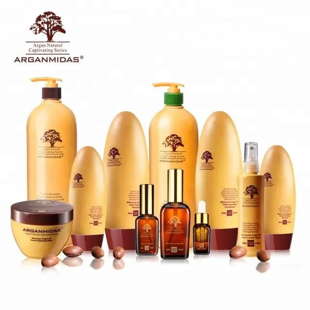 Arganmidas Organic Hair Care olio di Argan idratante Leave in Curly Essence maschera per la riparazione dei capelli Spray Shampoo e balsamo