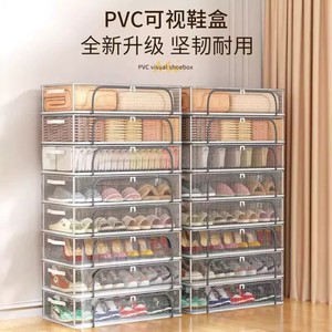 Boîte de rangement pliable pour chaussures, transparente et facile à consulter, aucun installation requise, boîte à chaussures sous le lit, en acier épaissi - Product Image 3