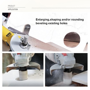 M14/5/8-11 Chủ đề chân không brazed kim cương khô phay ngón tay Router bit cho gạch đá cẩm thạch gốm Granite phóng to lỗ phay công cụ - Product Image 6