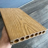 Tarima Compuesta para Piscina, Impermeable, de Primera Calidad, con Acabado de Madera 3D, Coextrusión de una Sola Cara