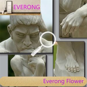 Estatua de Hombre Pensador en Mármol Personalizada, Escultura Tallada de Hombre Pensador en Piedra para Decoración de Hoteles - Product Image 2