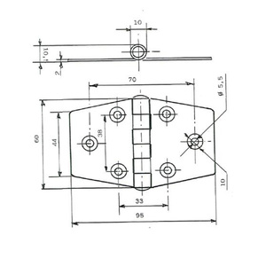 Stainless Steel Flat Folding <b>Door</b> Hinge Cabinet Butt Hinge Silent Bearing Hinge - Product Image 4