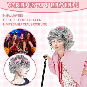<span class=keywords><strong>Disfraz</strong></span> <span class=keywords><strong>de</strong></span> Peluca <span class=keywords><strong>de</strong></span> Anciana para Mujer, <span class=keywords><strong>Disfraz</strong></span> <span class=keywords><strong>de</strong></span> Abuela, Peluca para Halloween, Cosplay, <span class=keywords><strong>Disfraz</strong></span> Escolar <span class=keywords><strong>de</strong></span> 100 Días para Adultos, Poliéster - Product Image 6