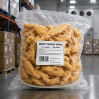 Bâtonnets de poulet croustillants de qualité supérieure - Coupes de poitrine de poulet surgelées, poulet frit et snacks de fête pour les acheteurs exportateurs, 1kg
