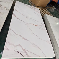 Panneau mural en PVC de qualité supérieure, effet marbre UV, imperméable, ignifuge, design moderne, pour chambre et salle de bain, vente chaude