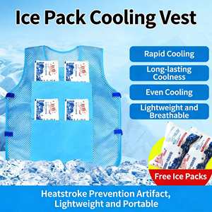 Gilet Refrigerante con Pacchi Ghiaccio per L'Estate, Anti-Colpo di Calore, per <span class=keywords><strong>Lavoro</strong></span> all'Aperto e Personale di Prevenzione Epidemica - Product Image 2