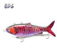 Leurre de pêche automatique et robotisé rechargeable par USB, 130mm 42g, leurre à hélice segmenté intelligent pour les poissons d'eau douce des lacs et des ruisseaux