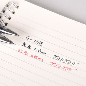 जेनवाना थोक जेल पेन 0.38 मिमी जेल पेन चिकनी काली लाल प्लास्टिक अल्ट्रा फाइन टिप 0.38 हस्ताक्षर जेल - Product Image 4