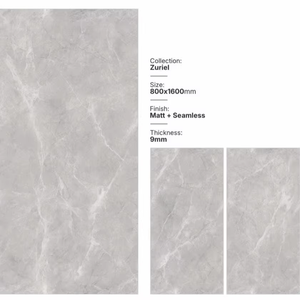 Carreaux de sol et de mur en porcelaine mate 800x1600mm, antibactériens, effet brique, sans joint, épaisseur 8mm, pour salle de bain, villa, salle à manger - Product Image 2