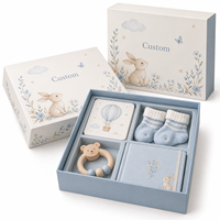 Boîte cadeau personnalisée pour maman et bébé, emballage en papier rigide de luxe avec compartiments pour couverture, jouet, articles de soin pour bébé, ensembles de soin pour maman