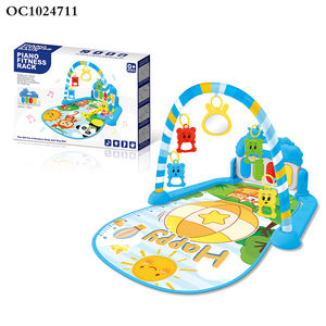 Logo personnalisé pédale musicale piano jouer gym fitness cadre tapis ensemble activité pour bébés avec jouets suspendus - Product Image 6
